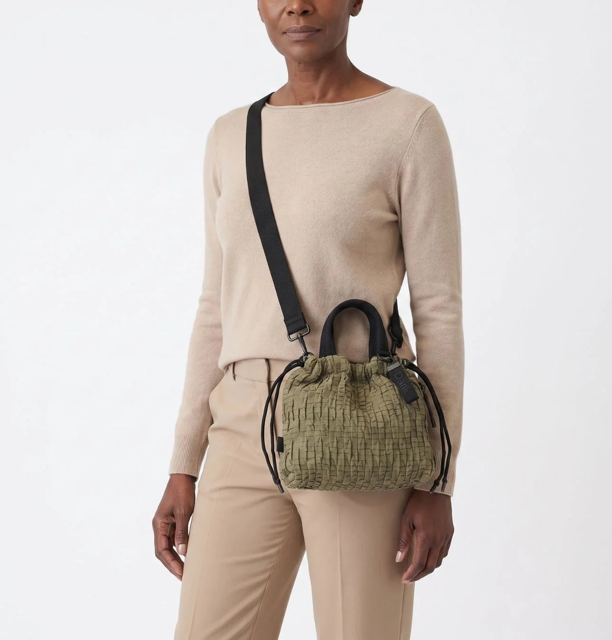 Daniella Lehavi Frankie Small Bucket Bag, Olive 