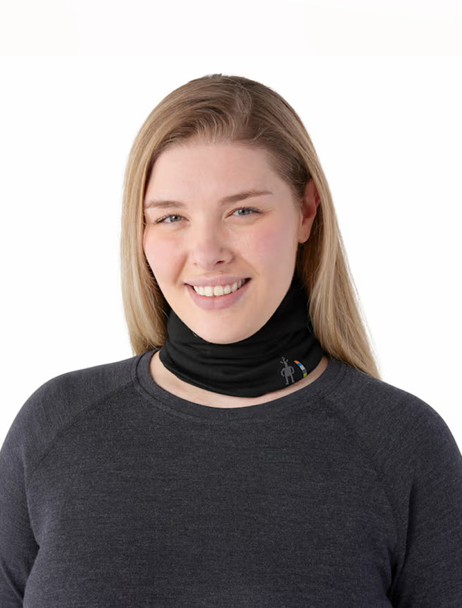 Smartwool Thermal Reverse Neck Gaiter, Black One Size Black