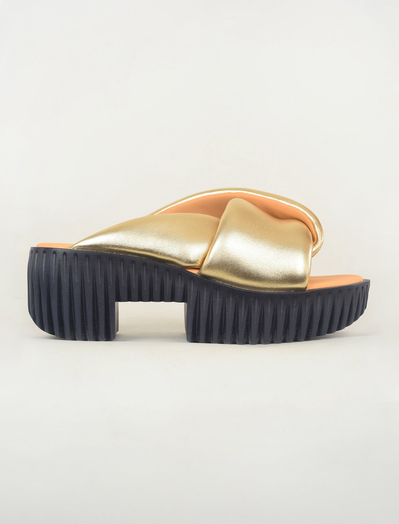 4CCCCEES Plia Anda Sandal, Gold 