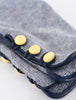 Santacana Madrid Tiny Button Cashmere/Wool Glove, Gray 