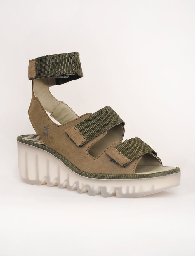 Fly London Bech Wedge, Khaki 