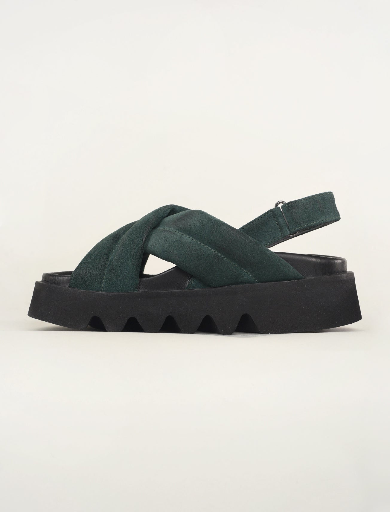 Lofina London Suede Sandal, Bottle 