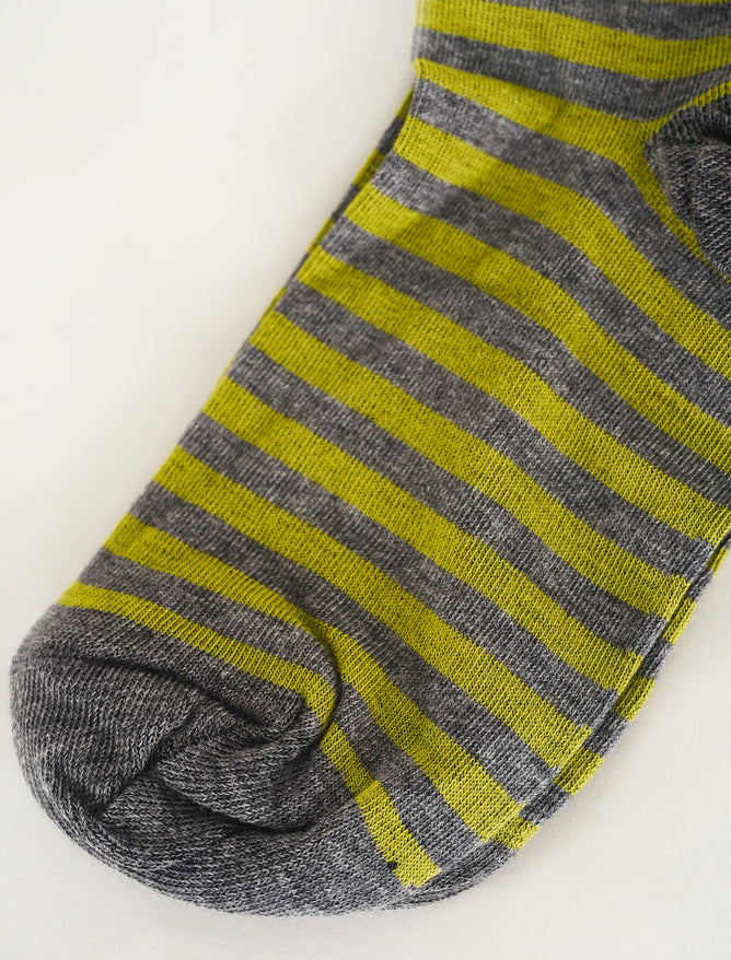 Alessandro Aste Varsity Stripe Sock, Olive/Charcoal One Size Olive