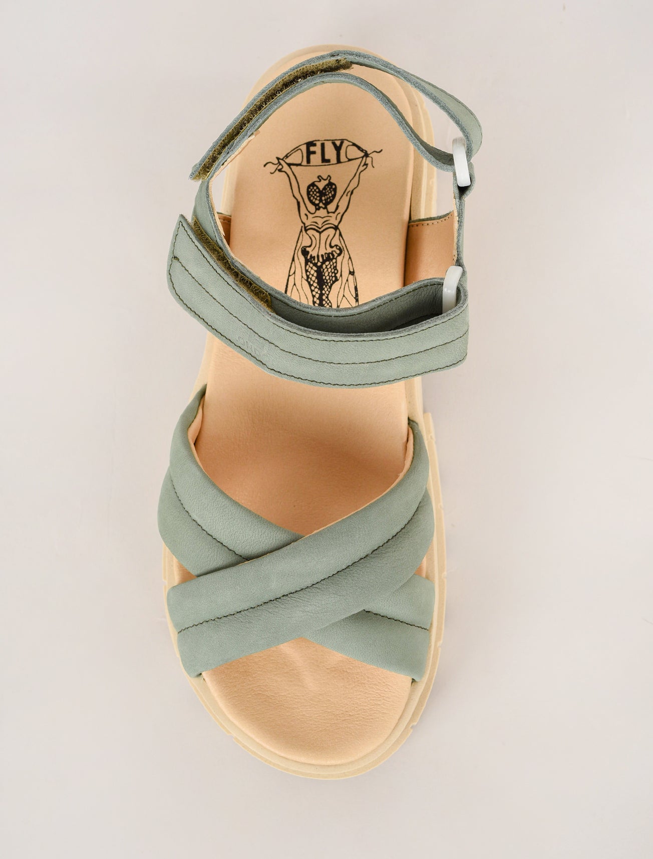 Fly London Jada Cupido Wedge, Green 