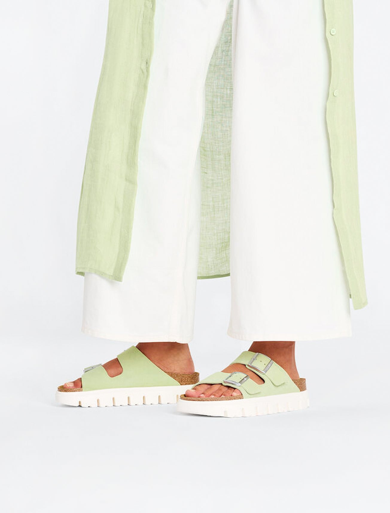 Birkenstock Arizona Chunky, Faded Lime 