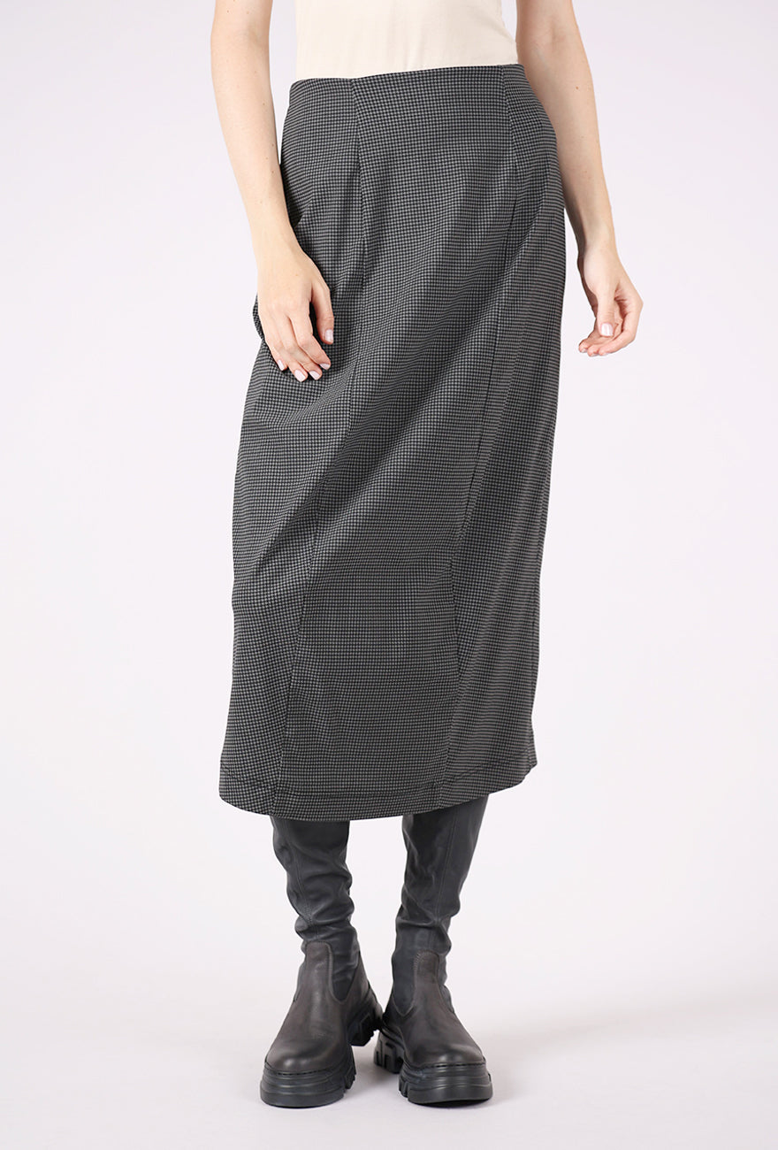 Rundholz Sig Stretch Slim Skirt, Black Check 