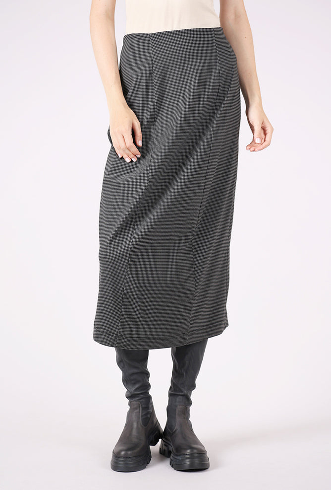Rundholz Sig Stretch Slim Skirt, Black Check 