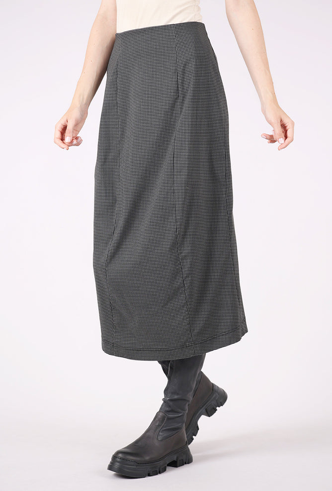Rundholz Sig Stretch Slim Skirt, Black Check 