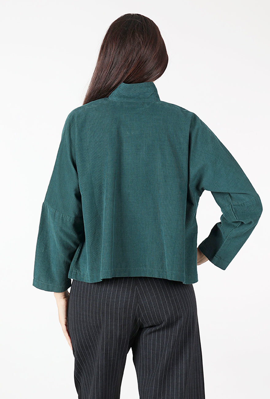 Corduroy Point Shirt, Teal