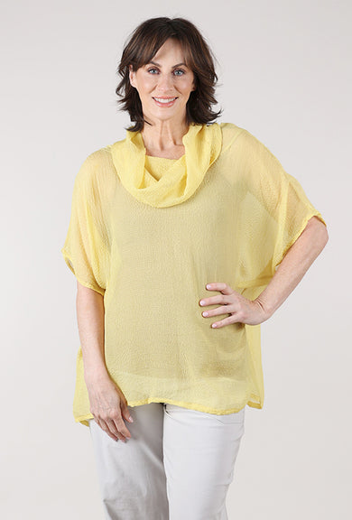 Artists & Revolutionaries Cowl Neck Space Top, Amber 