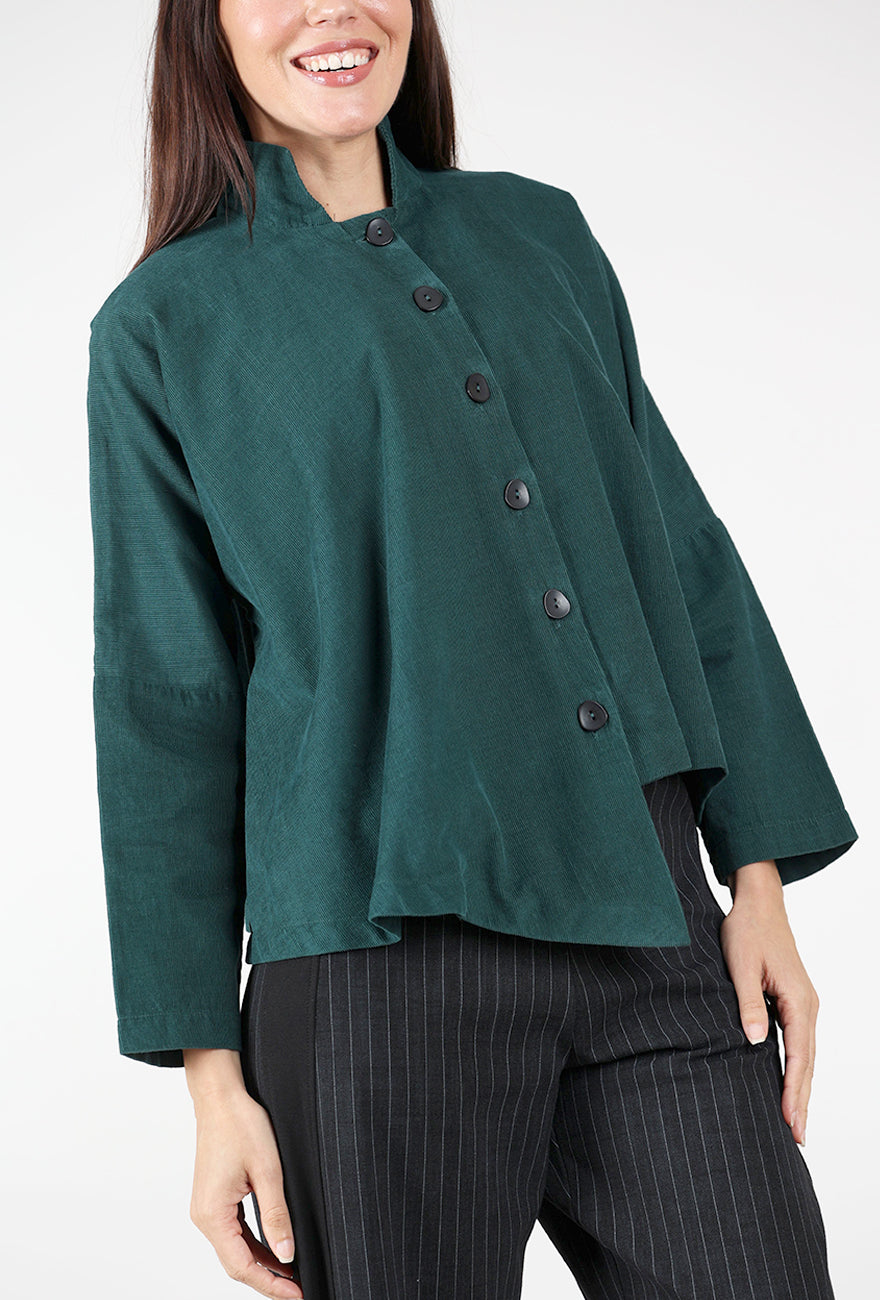 Corduroy Point Shirt, Teal