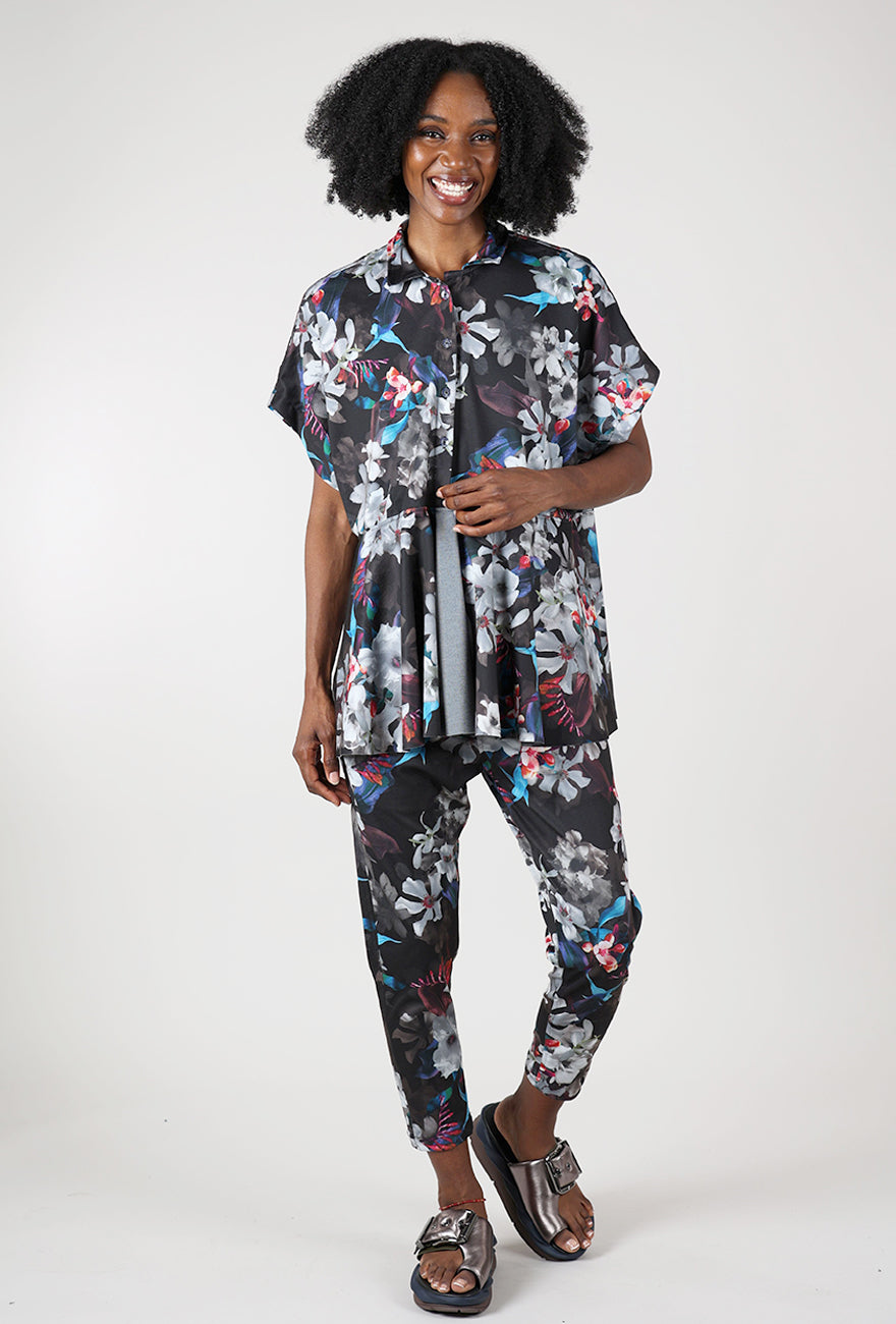 Pep Top, Black Floral