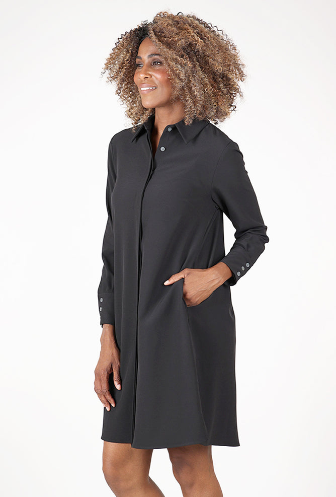 Estelle & Finn Pleat Back Dress, Black 