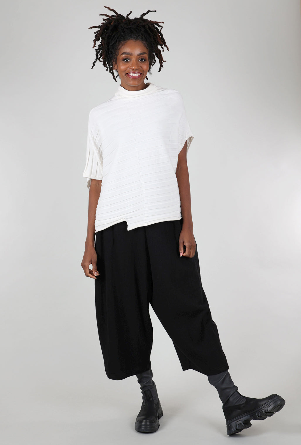 Moyuru Fleece Slouch Pant, Black 