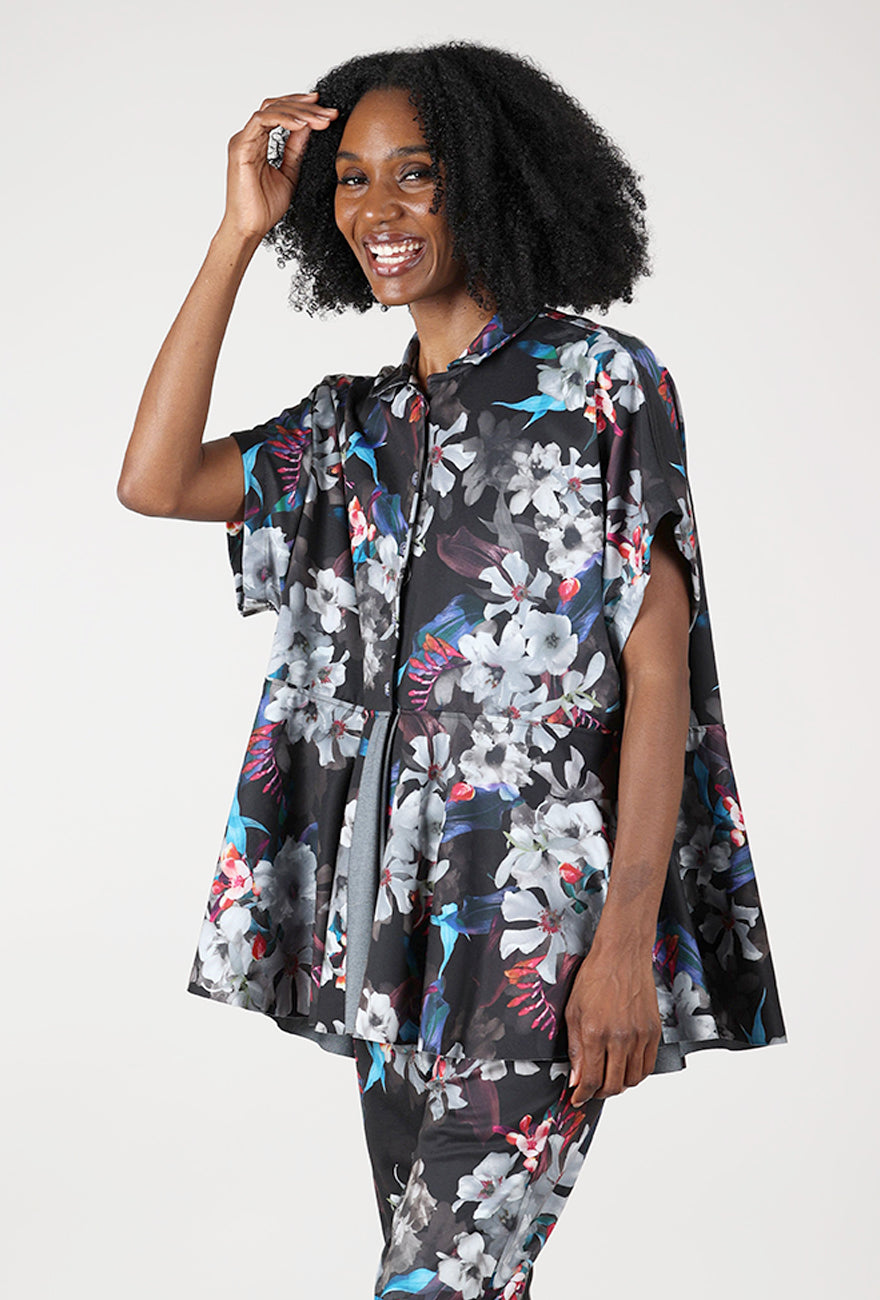 Pep Top, Black Floral