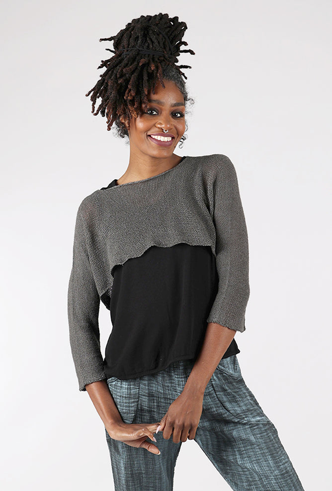 Paper Temples Just Sleeves Pullover, Clay