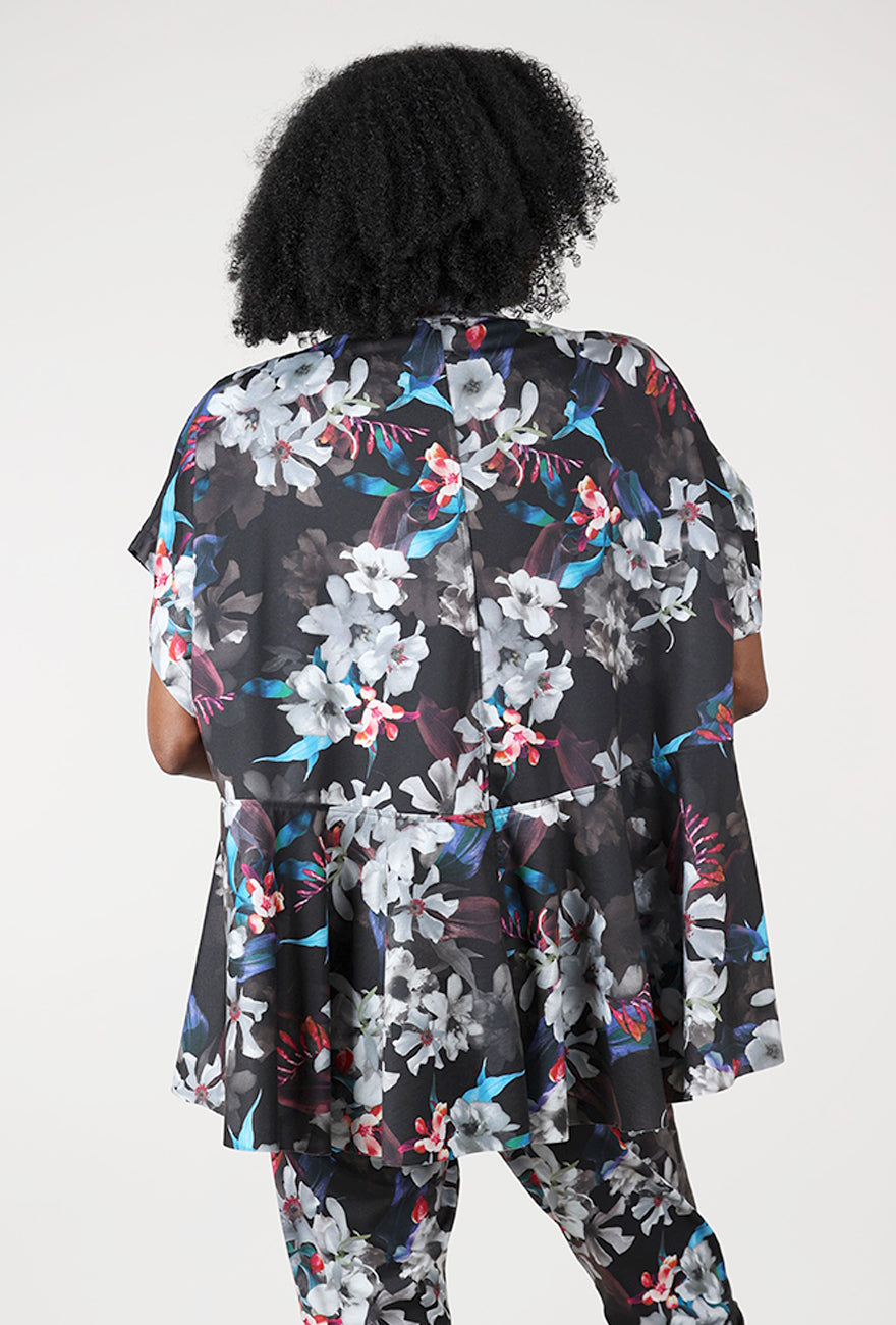 Pep Top, Black Floral