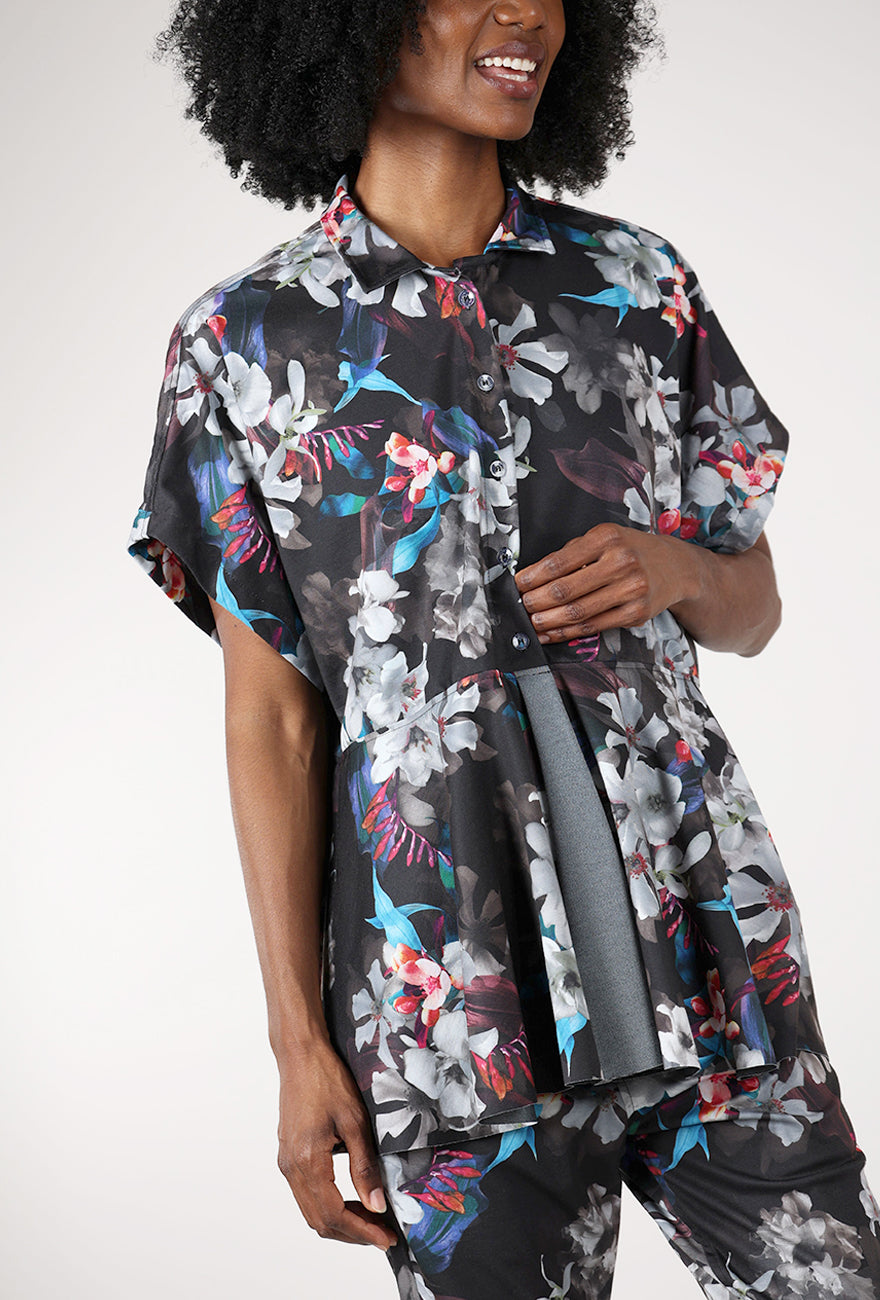 Pep Top, Black Floral