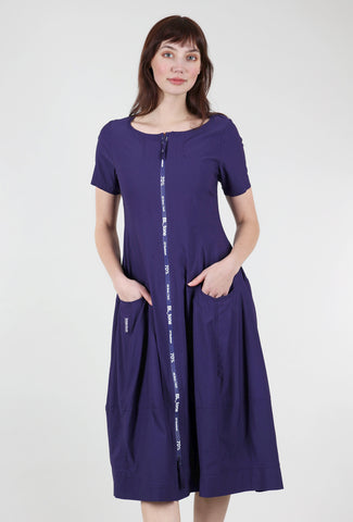 Rundholz Twill Tech Trim Dress, Azure 