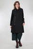 Moyuru Refined Ponte Cocoon Coat, Black 