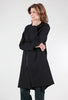 Moyuru Refined Ponte Cocoon Coat, Black 