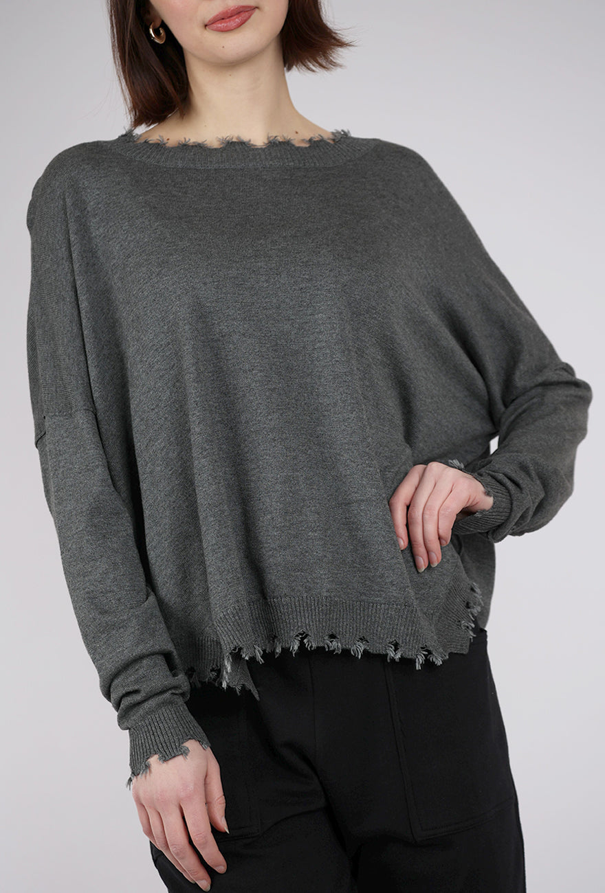 Planet Shabby Chic Sweater, Asphalt 