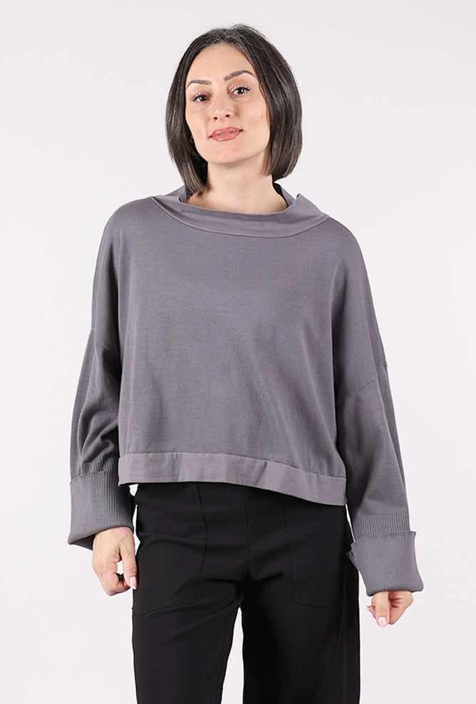 Cynthia Ashby Ardent Top, Light Charcoal 