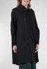 Moyuru Refined Ponte Cocoon Coat, Black 