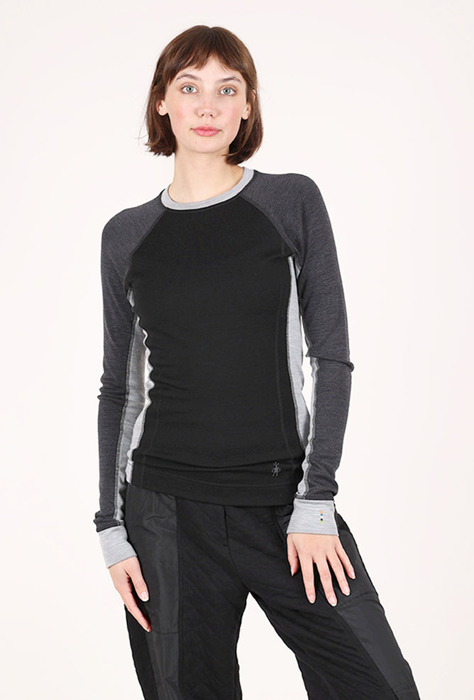 Smartwool Colorblock Classic Thermal Merino Crew, Black 