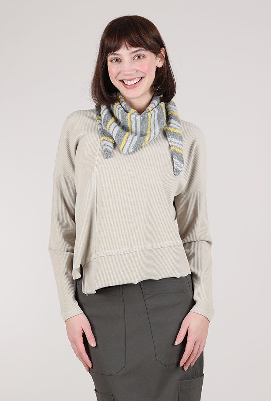 Wool Blend Triangle Scarf, Gray