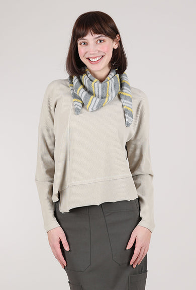 Wool Blend Triangle Scarf, Gray