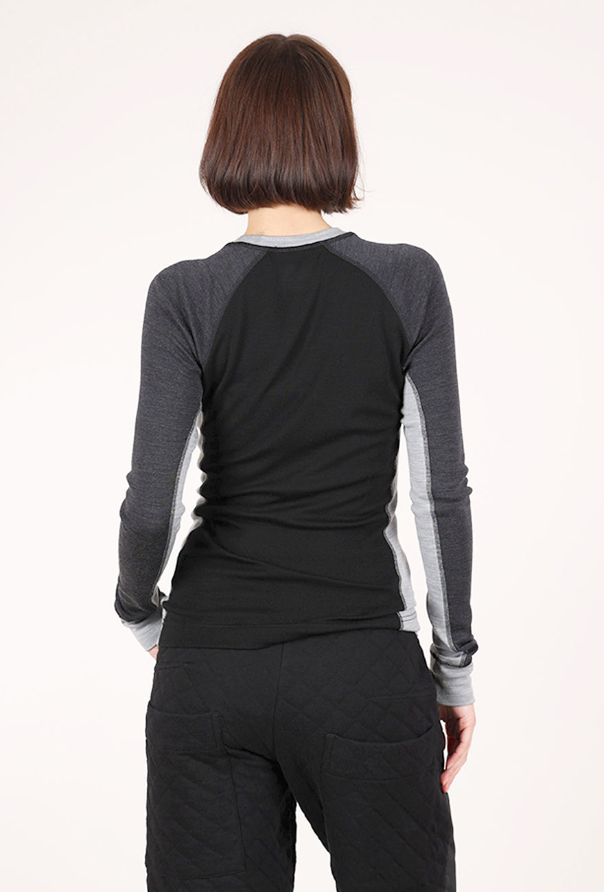 Smartwool Colorblock Classic Thermal Merino Crew, Black 