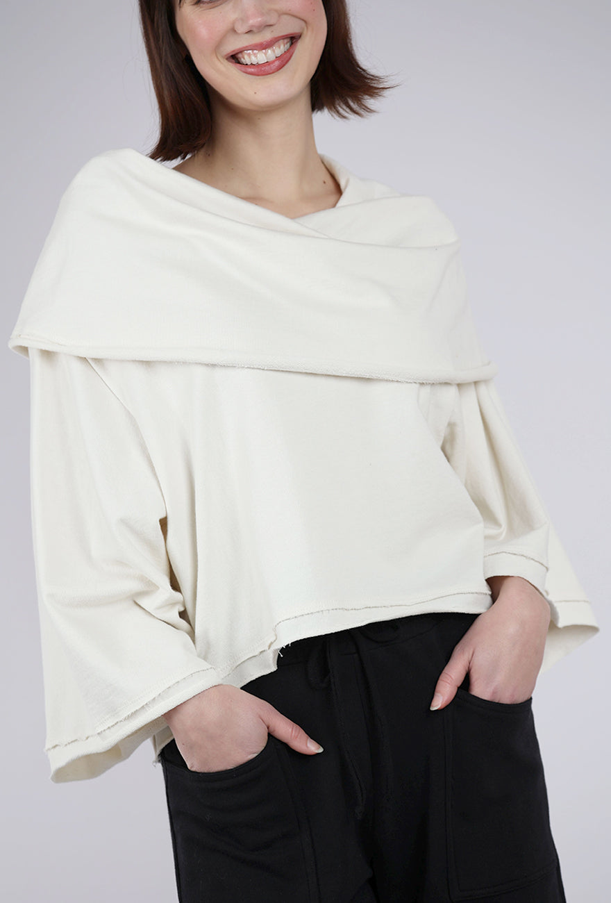 Planet French Terry Jackie O Top, Stone 