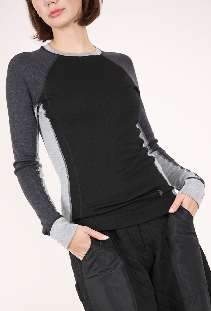 Smartwool Colorblock Classic Thermal Merino Crew, Black 