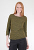 Cut Loose Texture Wave Boatneck Top, Butternut 
