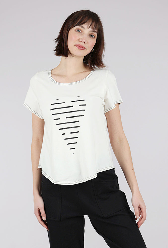 Cynthia Ashby Graphic Spring Tee, Natural 