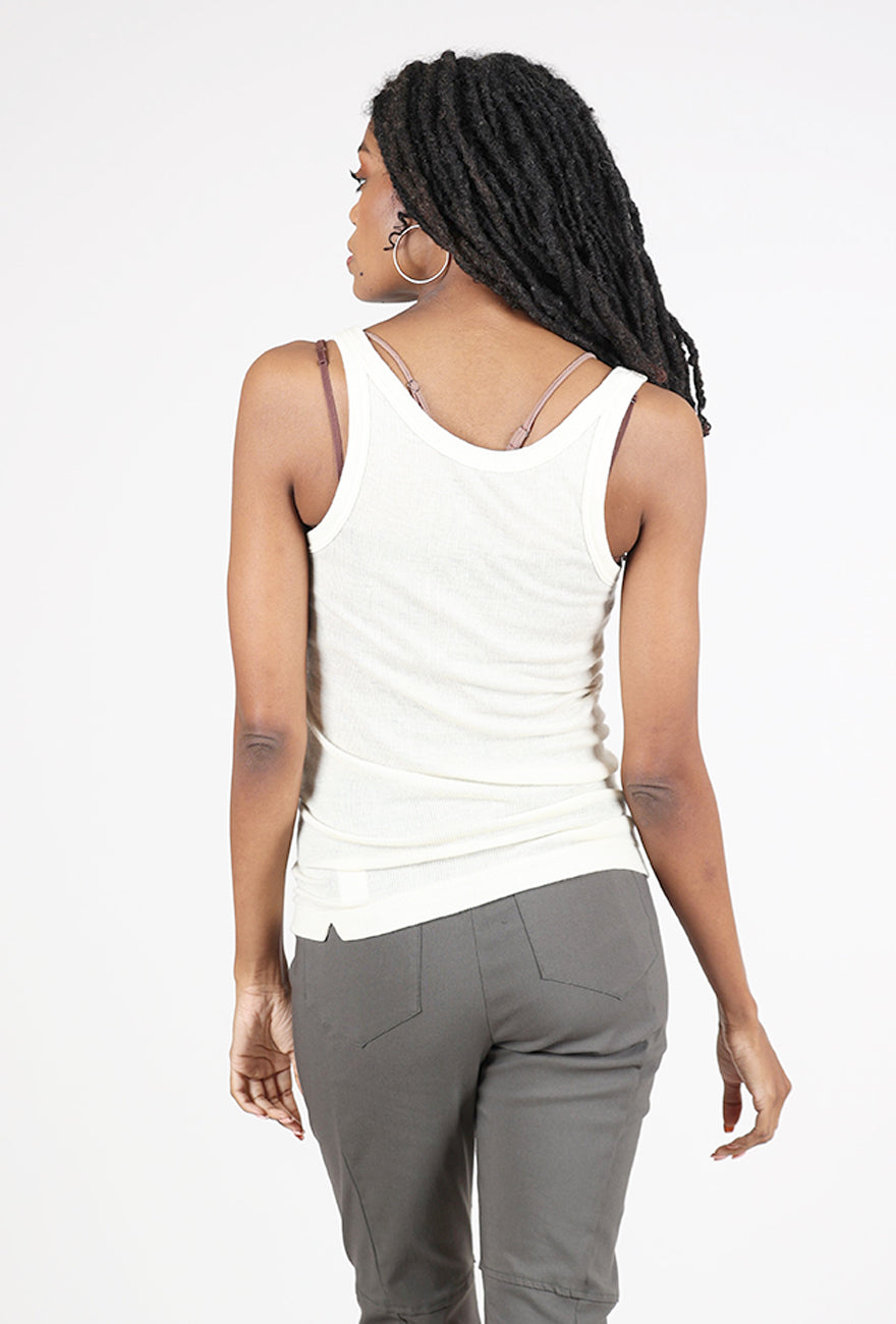 Grisal Malu Jesse Cashmere Tank, Milk 