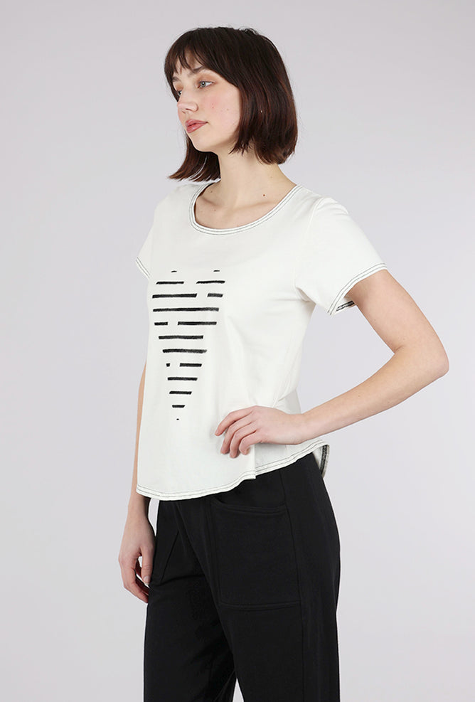 Cynthia Ashby Graphic Spring Tee, Natural 