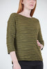 Cut Loose Texture Wave Boatneck Top, Butternut 