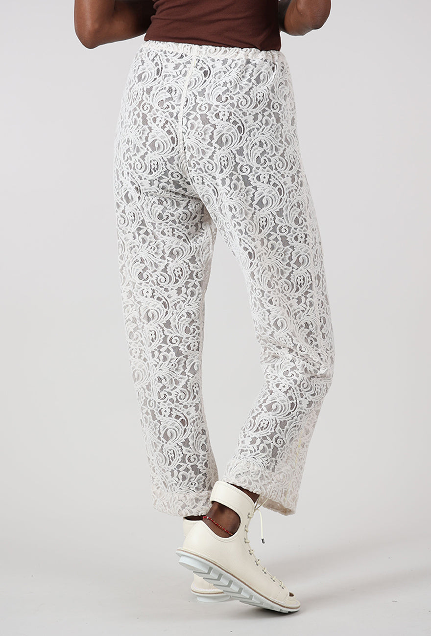 Lace Haven Pant, Cream Angle 3