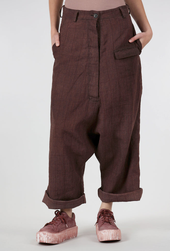 Rundholz Reversible ER Tattered Trimmed Trouser, Rust Cloud 