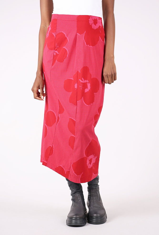 Rundholz Sig Stretch Slim Skirt, Rose Print 