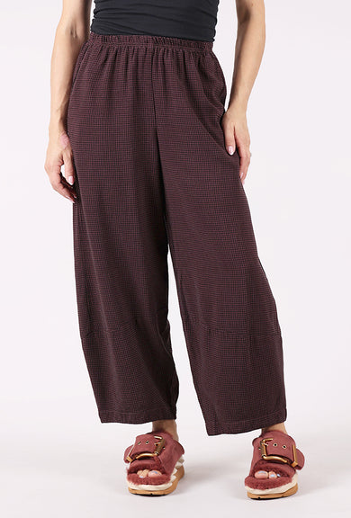 Cut Loose Mini-Check Lantern Pant, Cinnabark 