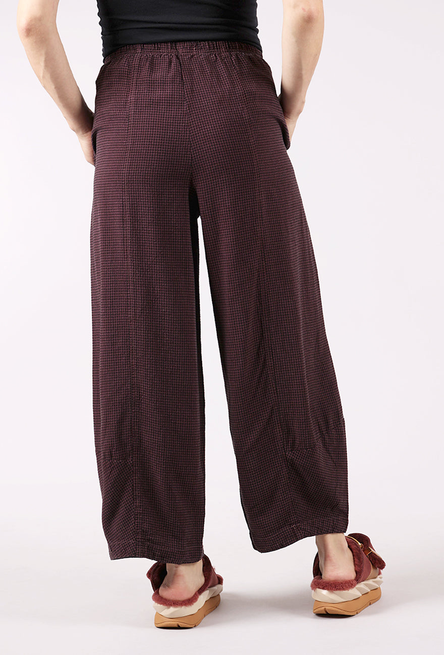 Cut Loose Mini-Check Lantern Pant, Cinnabark 
