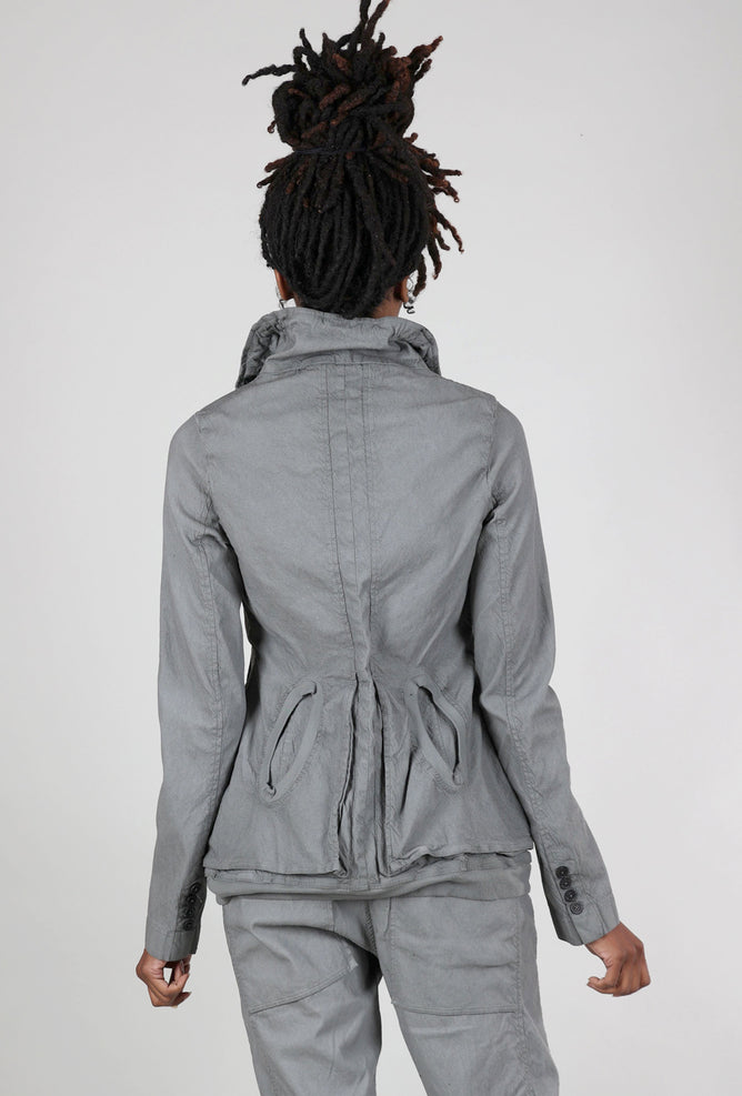 Rundholz Fitted Texture Twill Jacket, Pencil Cloud 