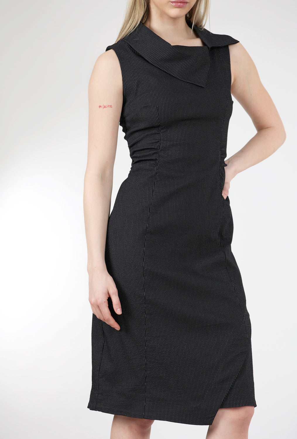 Porto Arden Dress, Black Stripe 