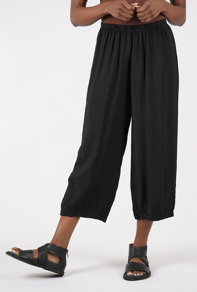 Cut Loose Parachute Darted Pants, Black 