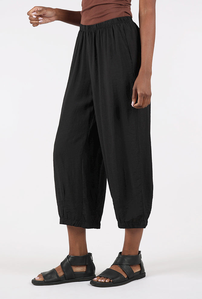 Cut Loose Parachute Darted Pants, Black 
