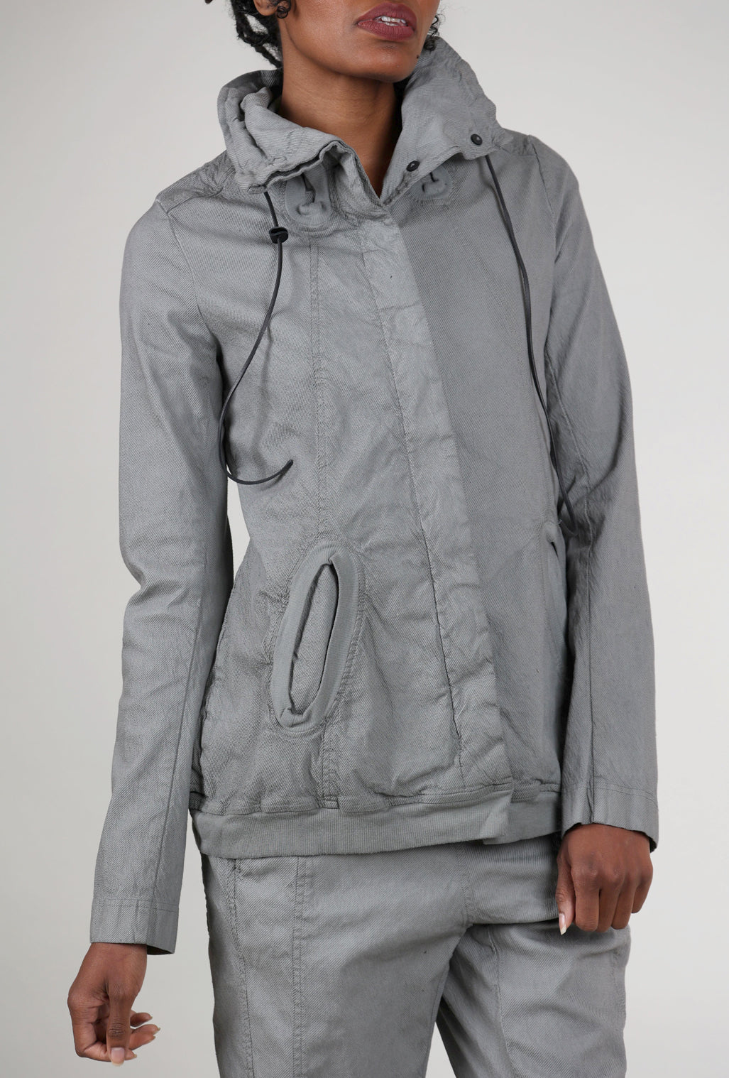 Rundholz Fitted Texture Twill Jacket, Pencil Cloud 