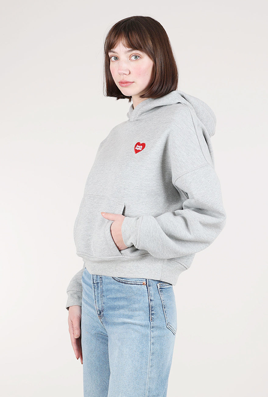 Favorite Daughter The FD Heart Hoodie, Heather Gray 